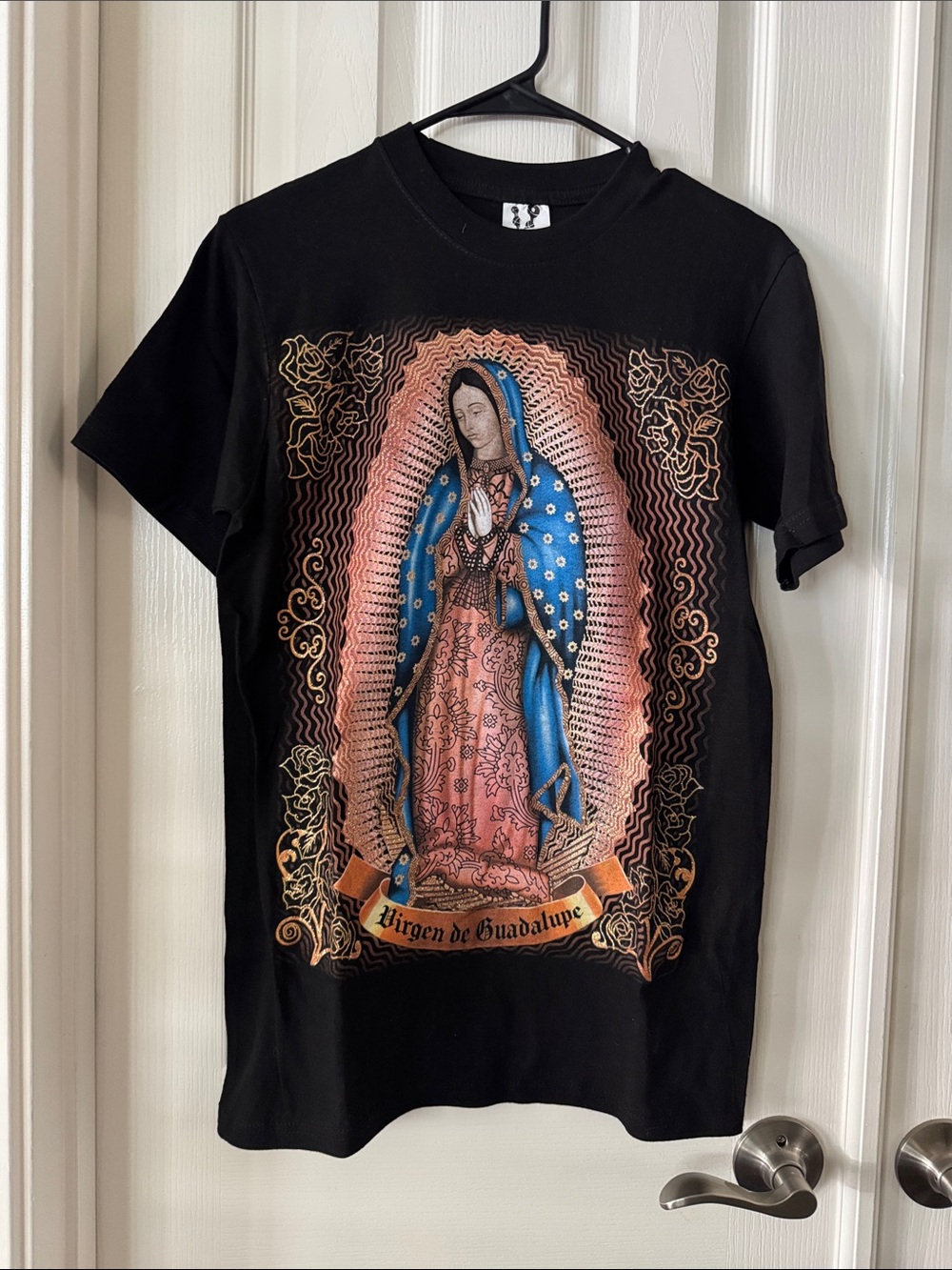 Black Virgen de Guadalupe Graphic Tee - Unbranded